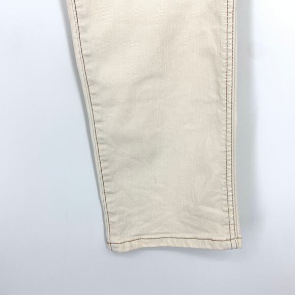 Dear John Blaire Jeans Womens Size 30 Cream Beige Straight Leg Carpenter Style - Picture 4 of 7